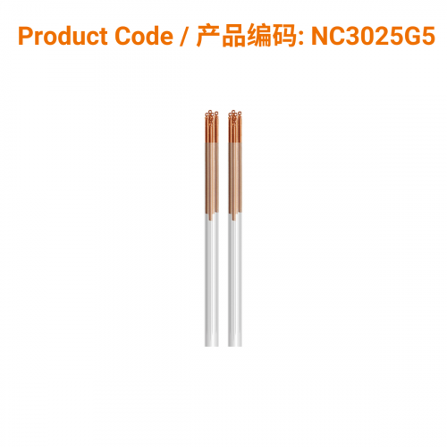 C-Type Copper Acupuncture Needle (5 in 1) 0.30 X 25mm</br>(铜柄5支/管-0.30 X 25mm)