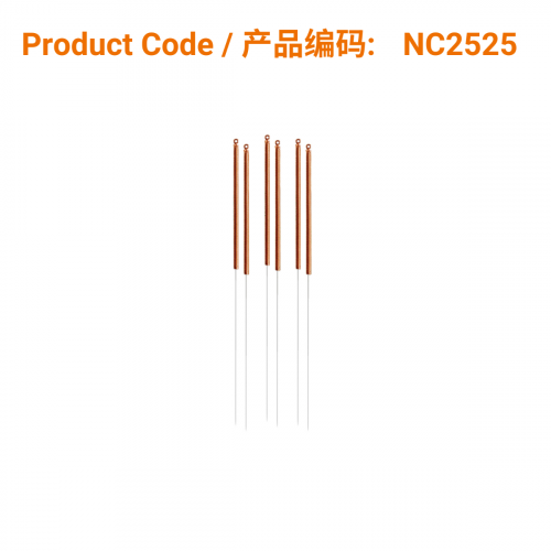 C-Type Copper Acupuncture Needles (no guide tube) 0.25 x 25mm</br>(铜柄无管-0.25 x 25mm)