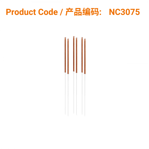 C-Type Copper Acupuncture Needles (no guide tube) 0.30 X 75mm</br>(铜柄无管-0.30 X 75mm)