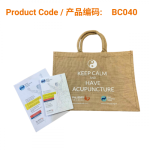 Keep Calm and Have Acupuncture Hessian Shopper Bag</br>“保持冷静，针灸一下” 购物袋