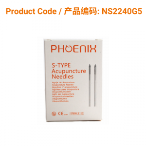 Korean S-Type Acupuncture Needles (5 in 1) 0.22 X 40mm</br>(不锈钢柄5支/管-0.22 X 40mm) 500 pcs/box