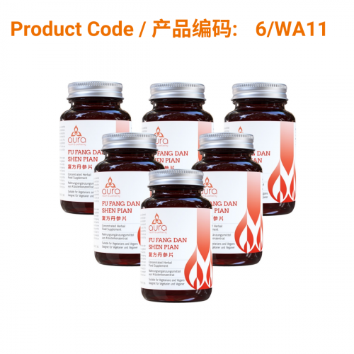SAVE - Fu Fang Dan Shen Pian (复方丹参片) - Aura Herbs 600mg (6 x 60 tablets)