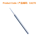 Stainless steel 6 mm octagonal-handle mirror-finish Probes with a straight tip, 14 cm long