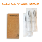 Eco package steel wire handle needle, 5 needles in one blister 0.20 x 40 mm, 100pcs/box</br>环保包装不锈钢柄针 (0.20 × 40 mm, 每泡罩5针, 100支/盒)